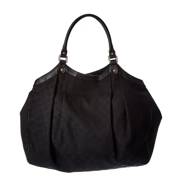 Gucci Black Gg Canvas Large Sukey Tote (Authentic Pre-Loved) - Picture 2 of 4